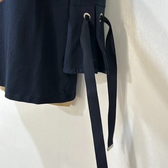 LAUREN RALH LAUREN WOMENS TIE  SLEEVE TOP PULLOVER NAVY Sz SMALL - Picture 5 of 10